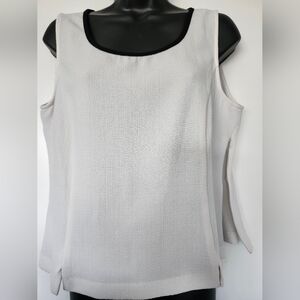 Perceptions White Sleeveless Tank Top